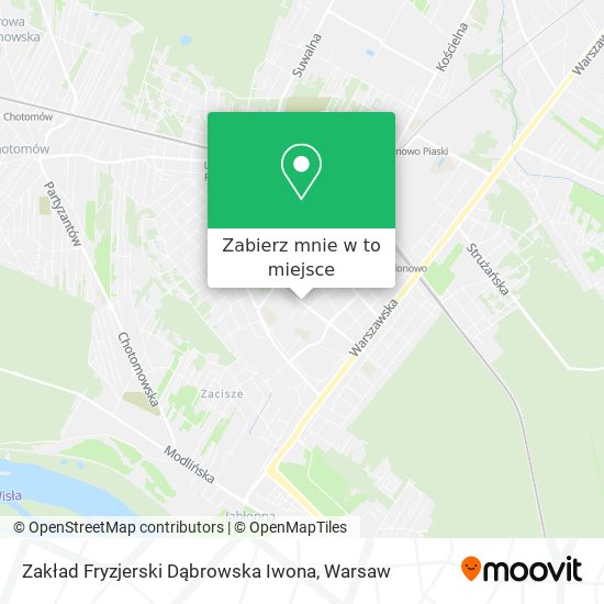 Mapa Zakład Fryzjerski Dąbrowska Iwona