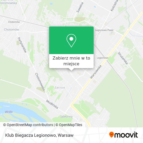 Mapa Klub Biegacza Legionowo