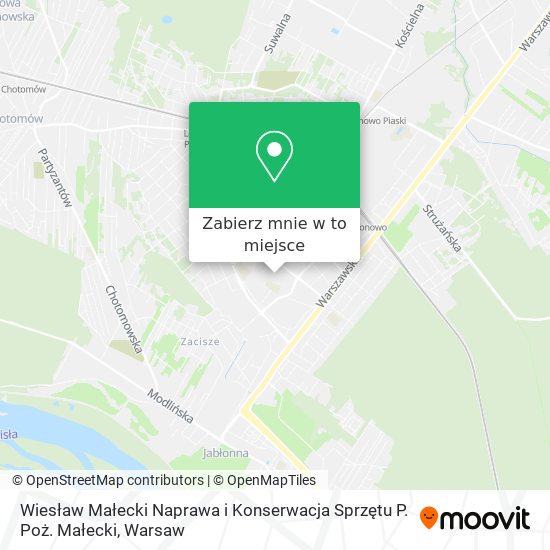 Mapa Wiesław Małecki Naprawa i Konserwacja Sprzętu P. Poż. Małecki