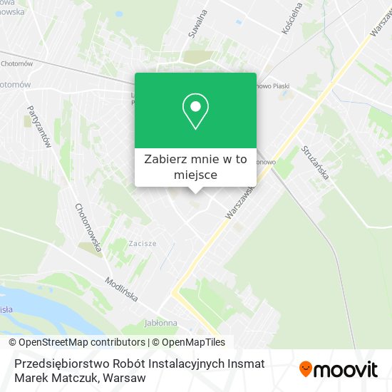 Mapa Przedsiębiorstwo Robót Instalacyjnych Insmat Marek Matczuk