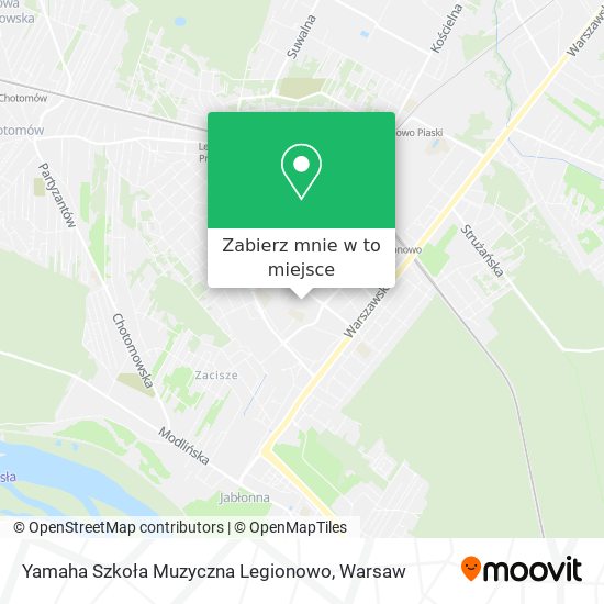 Mapa Yamaha Szkoła Muzyczna Legionowo