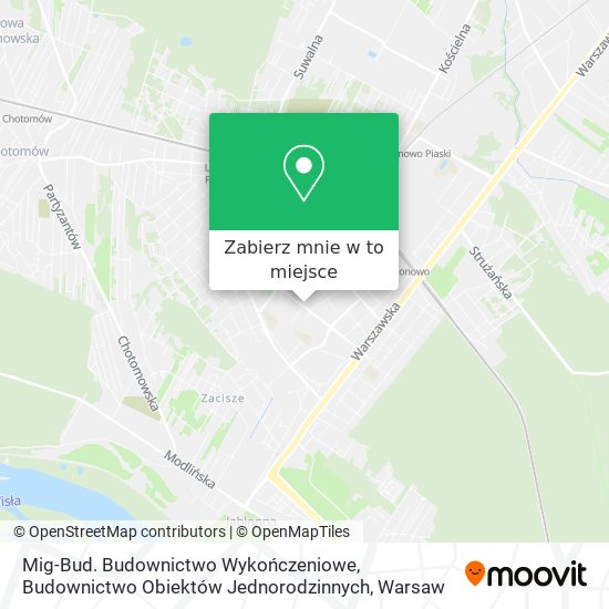 Mapa Mig-Bud. Budownictwo Wykończeniowe, Budownictwo Obiektów Jednorodzinnych