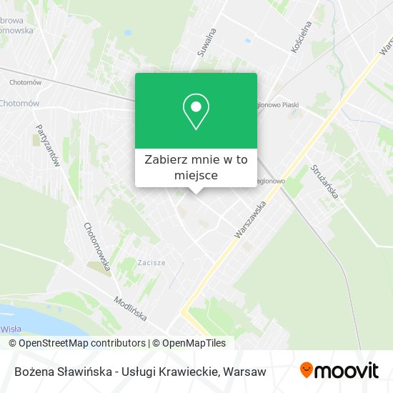 Mapa Bożena Sławińska - Usługi Krawieckie