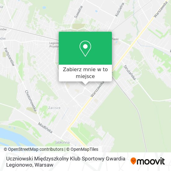 Mapa Uczniowski Międzyszkolny Klub Sportowy Gwardia Legionowo