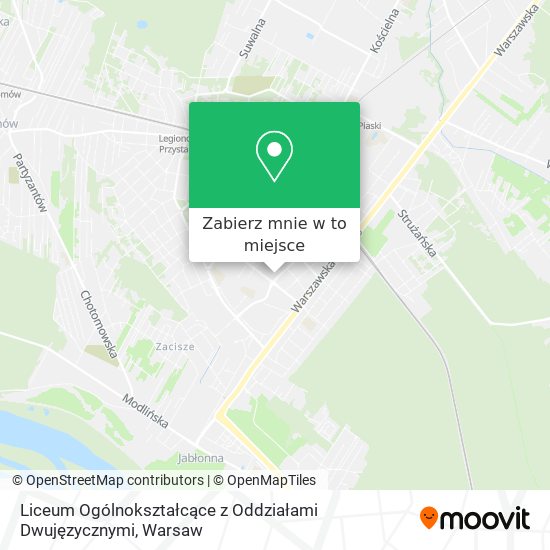 Mapa Liceum Ogólnokształcące z Oddziałami Dwujęzycznymi