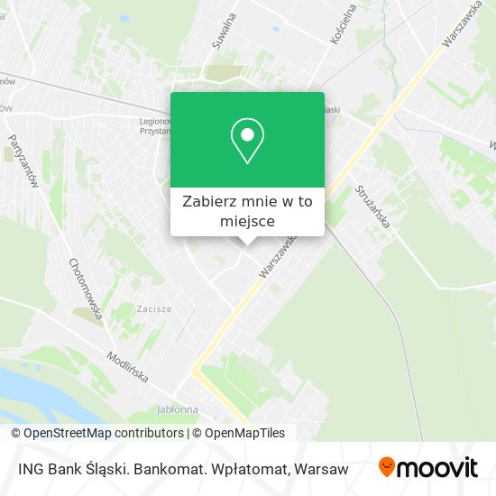 Mapa ING Bank Śląski. Bankomat. Wpłatomat