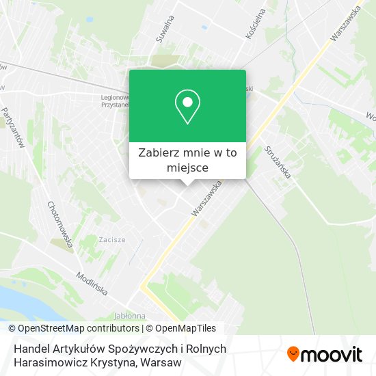 Mapa Handel Artykułów Spożywczych i Rolnych Harasimowicz Krystyna