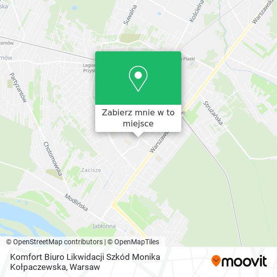 Mapa Komfort Biuro Likwidacji Szkód Monika Kołpaczewska