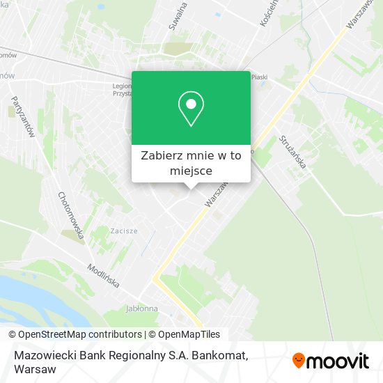 Mapa Mazowiecki Bank Regionalny S.A. Bankomat