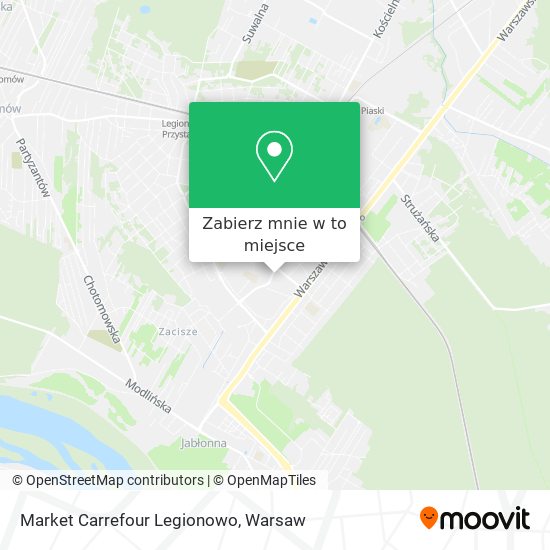 Mapa Market Carrefour Legionowo