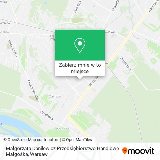 Mapa Małgorzata Danilewicz Przedsiębiorstwo Handlowe Małgośka