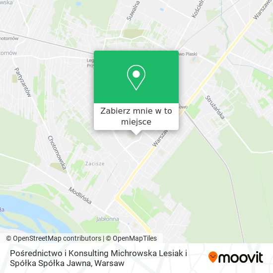 Mapa Pośrednictwo i Konsulting Michrowska Lesiak i Spółka Spółka Jawna