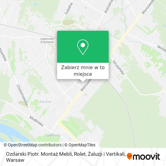 Mapa Ozdarski Piotr. Montaż Mebli, Rolet, Żaluzji i Vertikali