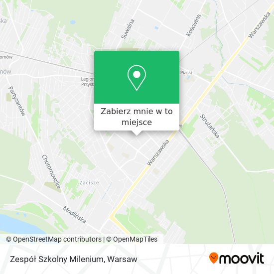 Mapa Zespół Szkolny Milenium