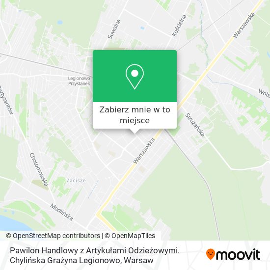 Mapa Pawilon Handlowy z Artykułami Odzieżowymi. Chylińska Grażyna Legionowo