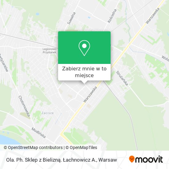 Mapa Ola. Ph. Sklep z Bielizną. Łachnowicz A.