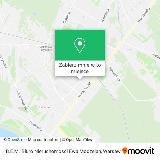 Mapa B.E.M.' Biuro Nieruchomości Ewa Modzelan