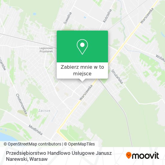 Mapa Przedsiębiorstwo Handlowo Usługowe Janusz Narewski