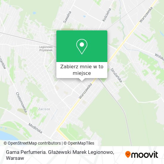 Mapa Gama Perfumeria. Głażewski Marek Legionowo