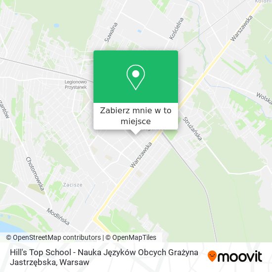 Mapa Hill's Top School - Nauka Języków Obcych Grażyna Jastrzębska