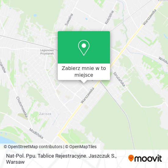 Mapa Nat-Pol. Ppu. Tablice Rejestracyjne. Jaszczuk S.