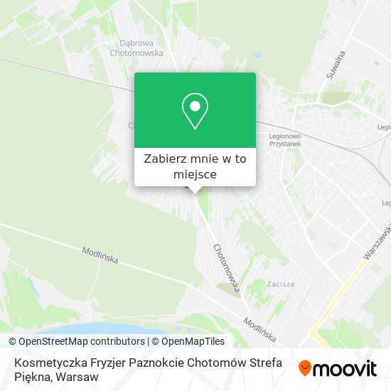 Mapa Kosmetyczka Fryzjer Paznokcie Chotomów Strefa Piękna