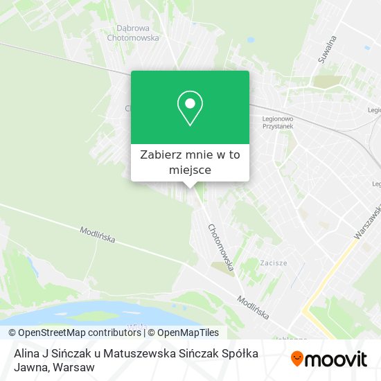 Mapa Alina J Sińczak u Matuszewska Sińczak Spółka Jawna