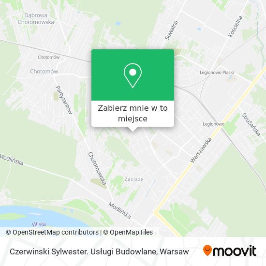 Mapa Czerwinski Sylwester. Usługi Budowlane