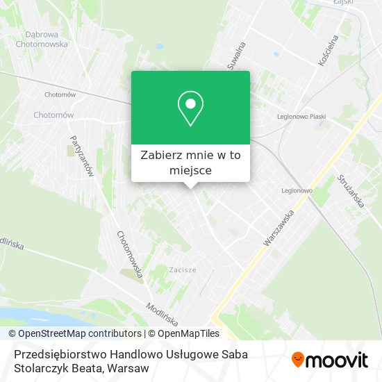 Mapa Przedsiębiorstwo Handlowo Usługowe Saba Stolarczyk Beata