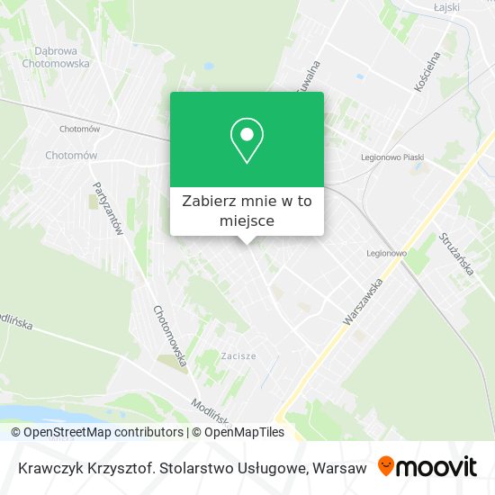 Mapa Krawczyk Krzysztof. Stolarstwo Usługowe