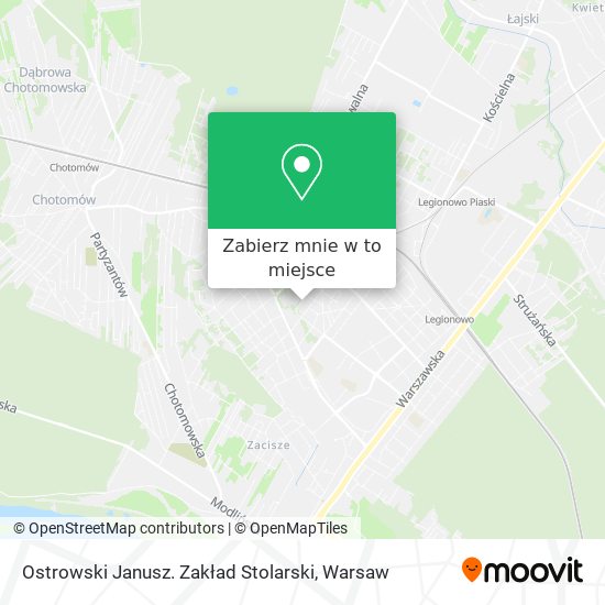 Mapa Ostrowski Janusz. Zakład Stolarski