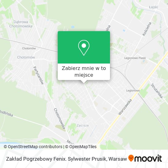 Mapa Zakład Pogrzebowy Fenix. Sylwester Prusik