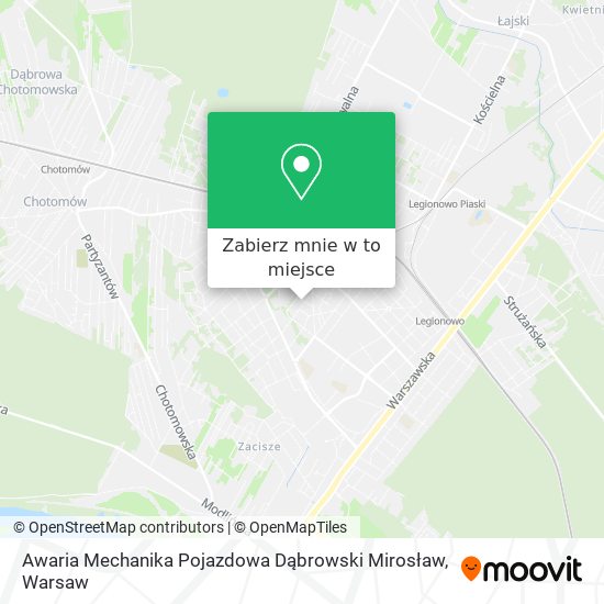 Mapa Awaria Mechanika Pojazdowa Dąbrowski Mirosław