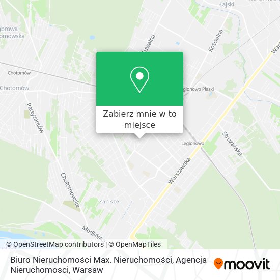 Mapa Biuro Nieruchomości Max. Nieruchomości, Agencja Nieruchomosci