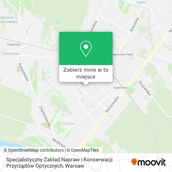 Mapa Specjalistyczny Zakład Napraw i Konserwacji Przyrządów Optycznych