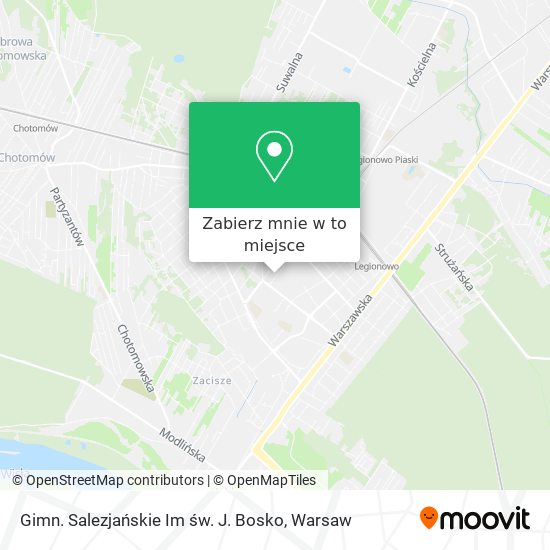 Mapa Gimn. Salezjańskie Im św. J. Bosko