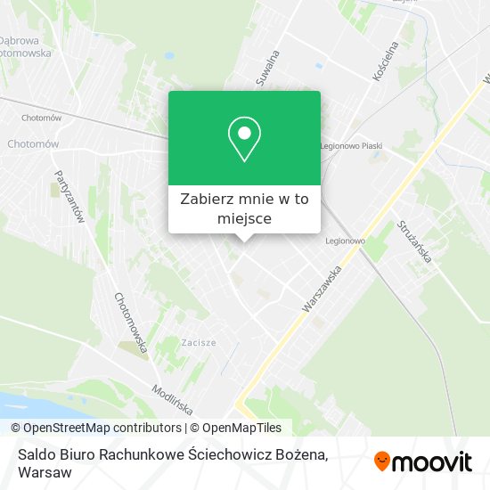 Mapa Saldo Biuro Rachunkowe Ściechowicz Bożena