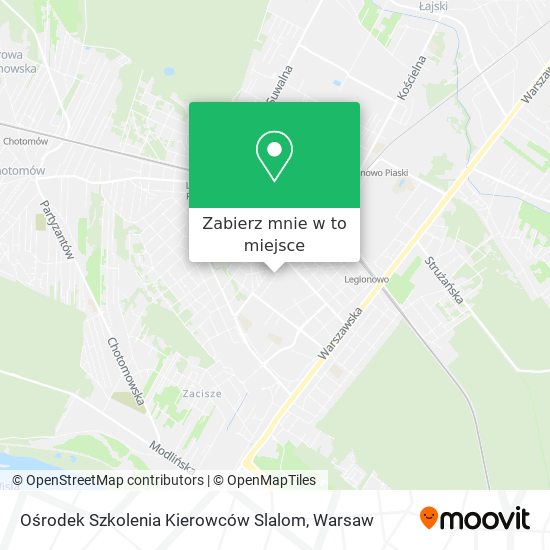 Mapa Ośrodek Szkolenia Kierowców Slalom