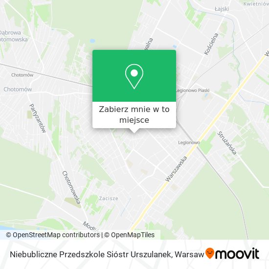 Mapa Niebubliczne Przedszkole Sióstr Urszulanek