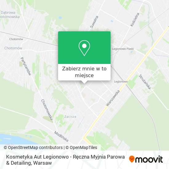 Mapa Kosmetyka Aut Legionowo - Ręczna Myjnia Parowa & Detailing