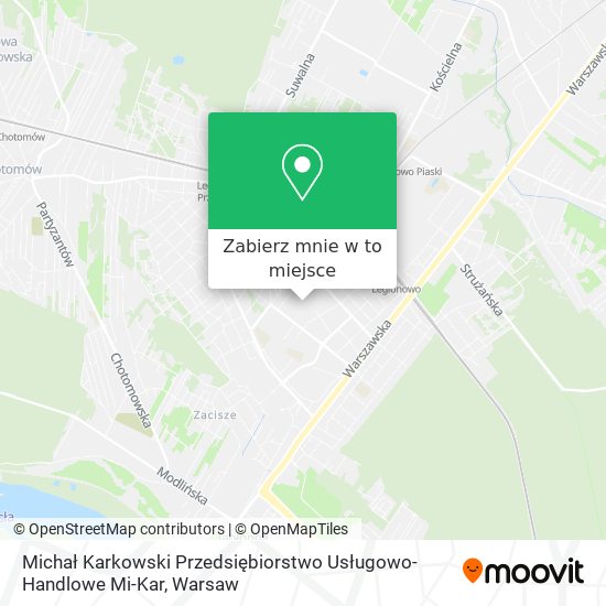 Mapa Michał Karkowski Przedsiębiorstwo Usługowo-Handlowe Mi-Kar