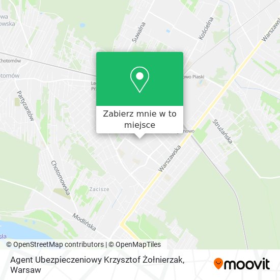 Mapa Agent Ubezpieczeniowy Krzysztof Żołnierzak