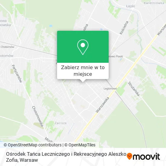 Mapa Ośrodek Tańca Leczniczego i Rekreacyjnego Aleszko Zofia