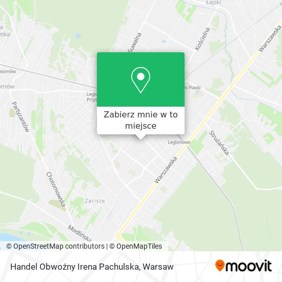 Mapa Handel Obwoźny Irena Pachulska