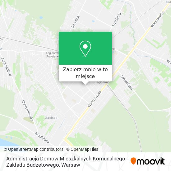 Mapa Administracja Domów Mieszkalnych Komunalnego Zakładu Budżetowego