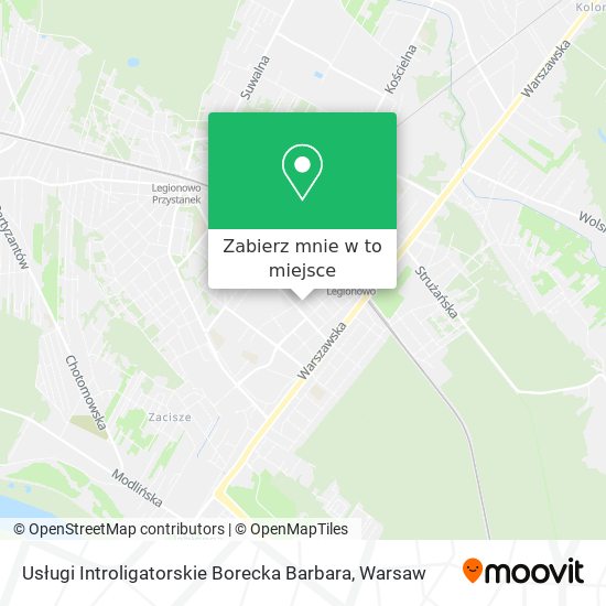 Mapa Usługi Introligatorskie Borecka Barbara