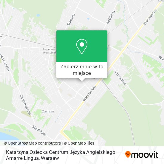 Mapa Katarzyna Osiecka Centrum Języka Angielskiego Amarre Lingua