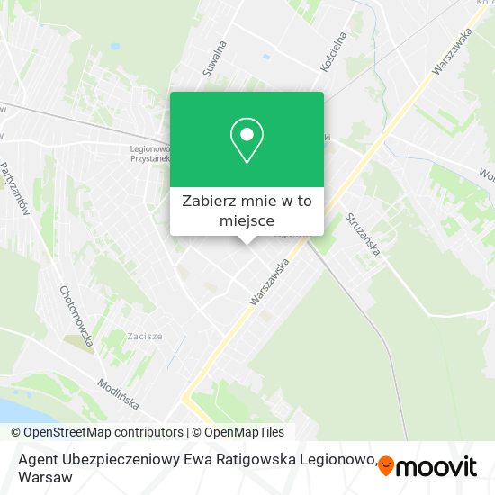 Mapa Agent Ubezpieczeniowy Ewa Ratigowska Legionowo