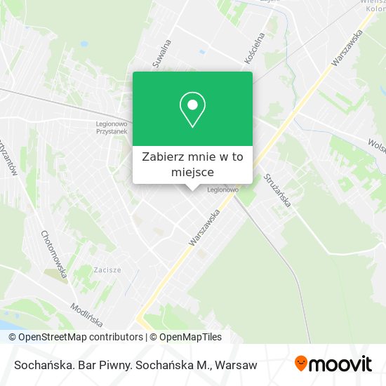 Mapa Sochańska. Bar Piwny. Sochańska M.