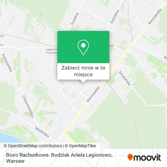 Mapa Biuro Rachunkowe. Bodziak Aniela Legionowo